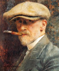 Vlaho Bukovac Self Portrait Painting 1914